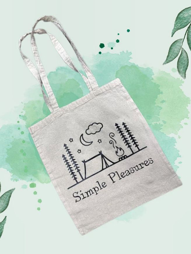 Tote bag vinilo negro personalizable