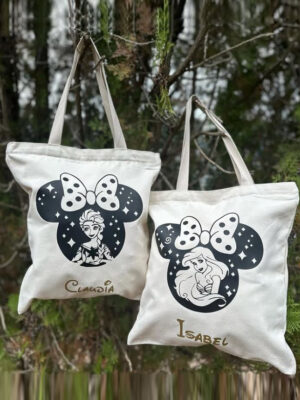 Tote bag vinilo princesas personalizable
