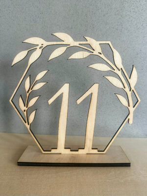 Mesero número hojas