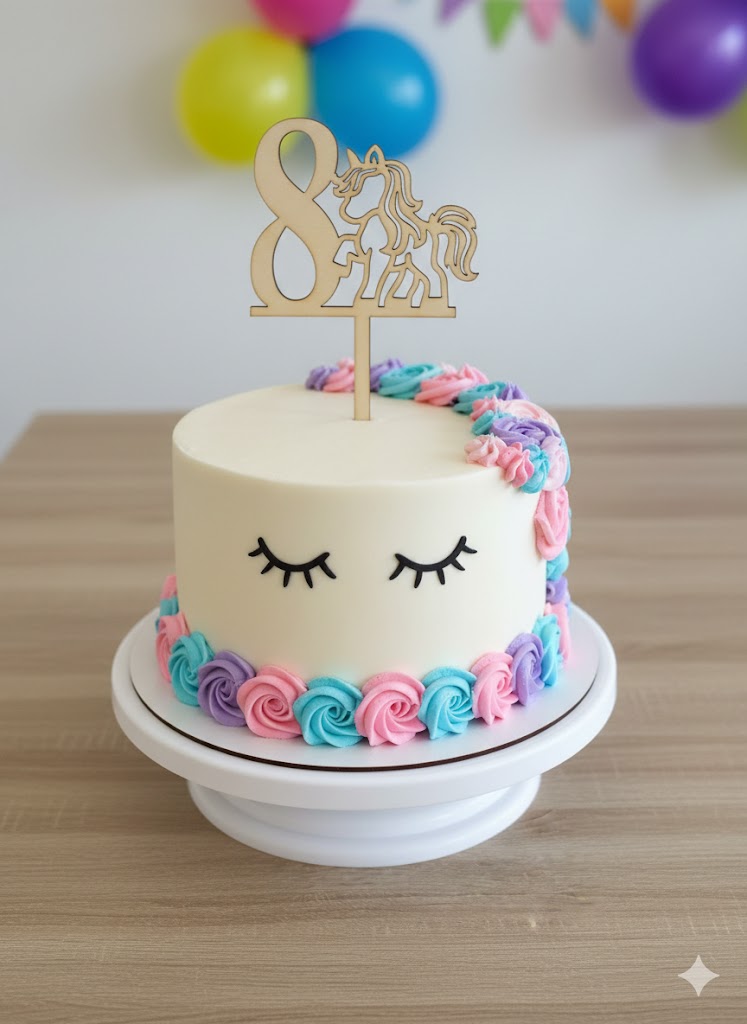 Topper Tarta Unicornio