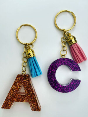 2 Llaveros Purpurina