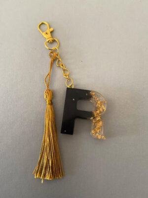 Llavero Negro y Dorado