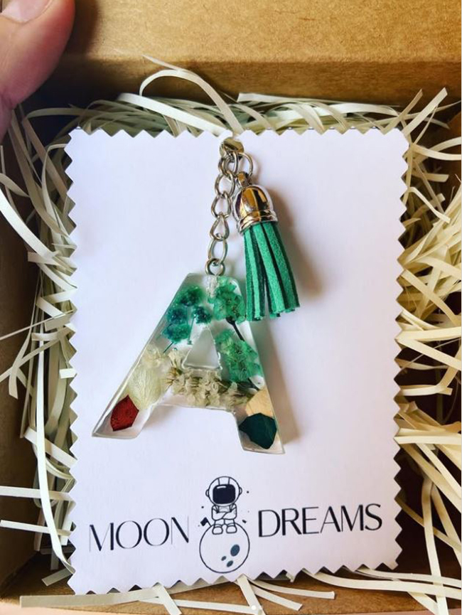 Llavero verde Transparente