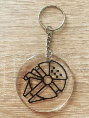 Llavero Transparente Halcón milenario