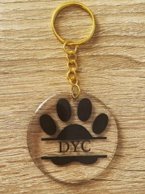 Llavero Transparente Huella