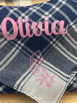 Pañuelo personalizado letras rosa