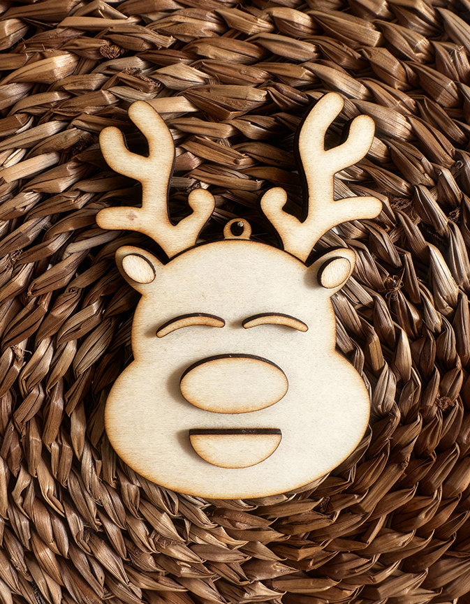 Adorno Navideño de Madera – Reno Decorativo