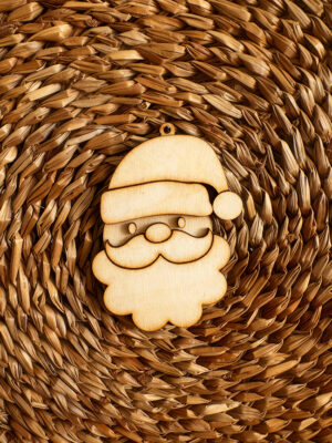 Adorno Navideño de Madera – Papá Noel Decorativo