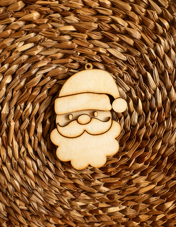 Adorno Navideño de Madera – Papá Noel Decorativo